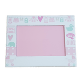 C&F Wooden Baby Girl Plain Photo Frame